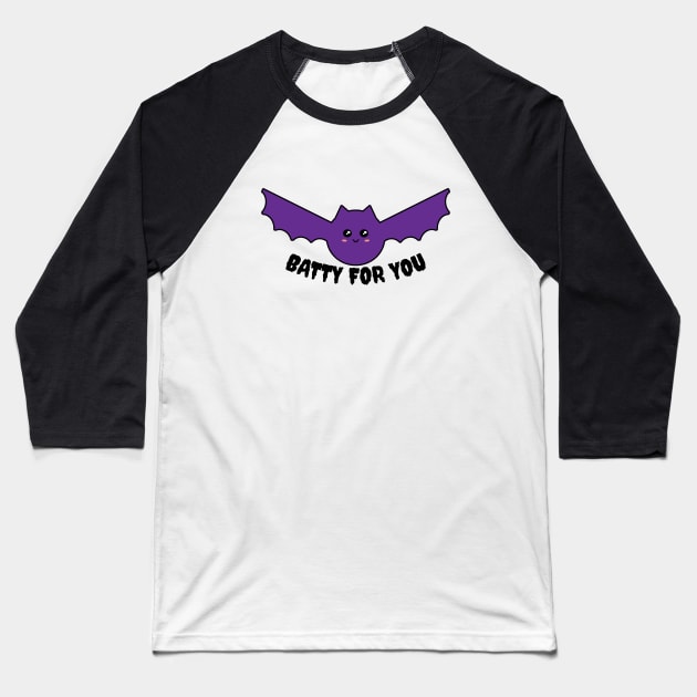 Batty For You Baseball T-Shirt by LunaMay